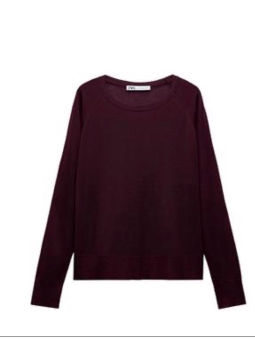 Zara burgundy knit sweater wool blend size small